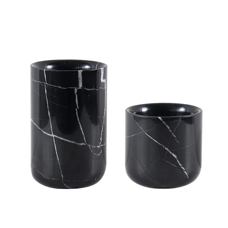creative geometric marble straight vase flower ware soft decoration living room coffee table dining table home accessories