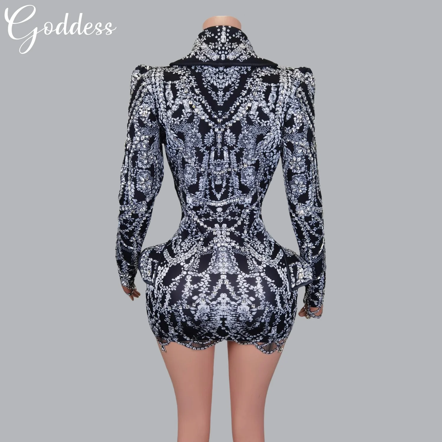 Robe de Banquet Élégante en IQUE dex pour Femme, Tenue de Soirée Luxueuse, Sexy, avec Strass Brillants, pour Bar, Discothèque, Scène, ixd'Anniversaire