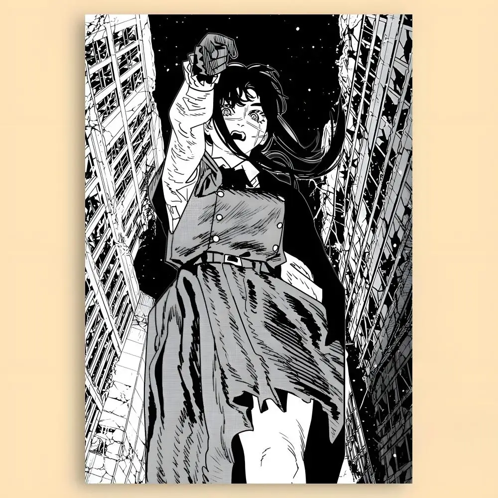 Anime Action C-Chainsaw Man Poster Wall Art, Living Room Bedroom for Decor Enthusiasts