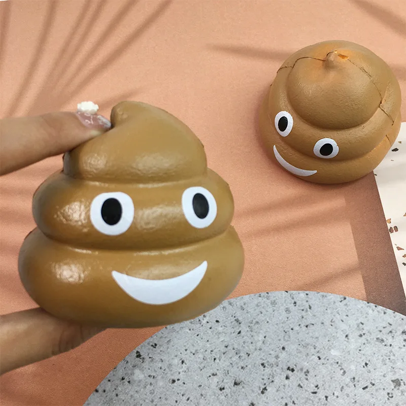 

Novelty Funny Simulation Poop Squeeze PU Slow Rebound Creative Kids Decompression Toys Pinch Music Fidget Toy Spoof Toys