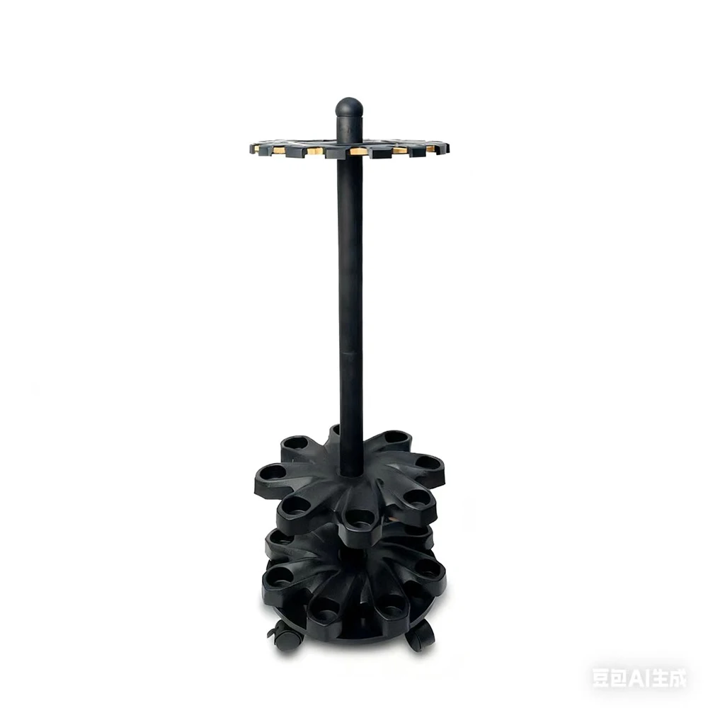 Floor standing fishing rod storage rack, multi-purpose fishing rod, billiards rod display rack, rotating placement rack