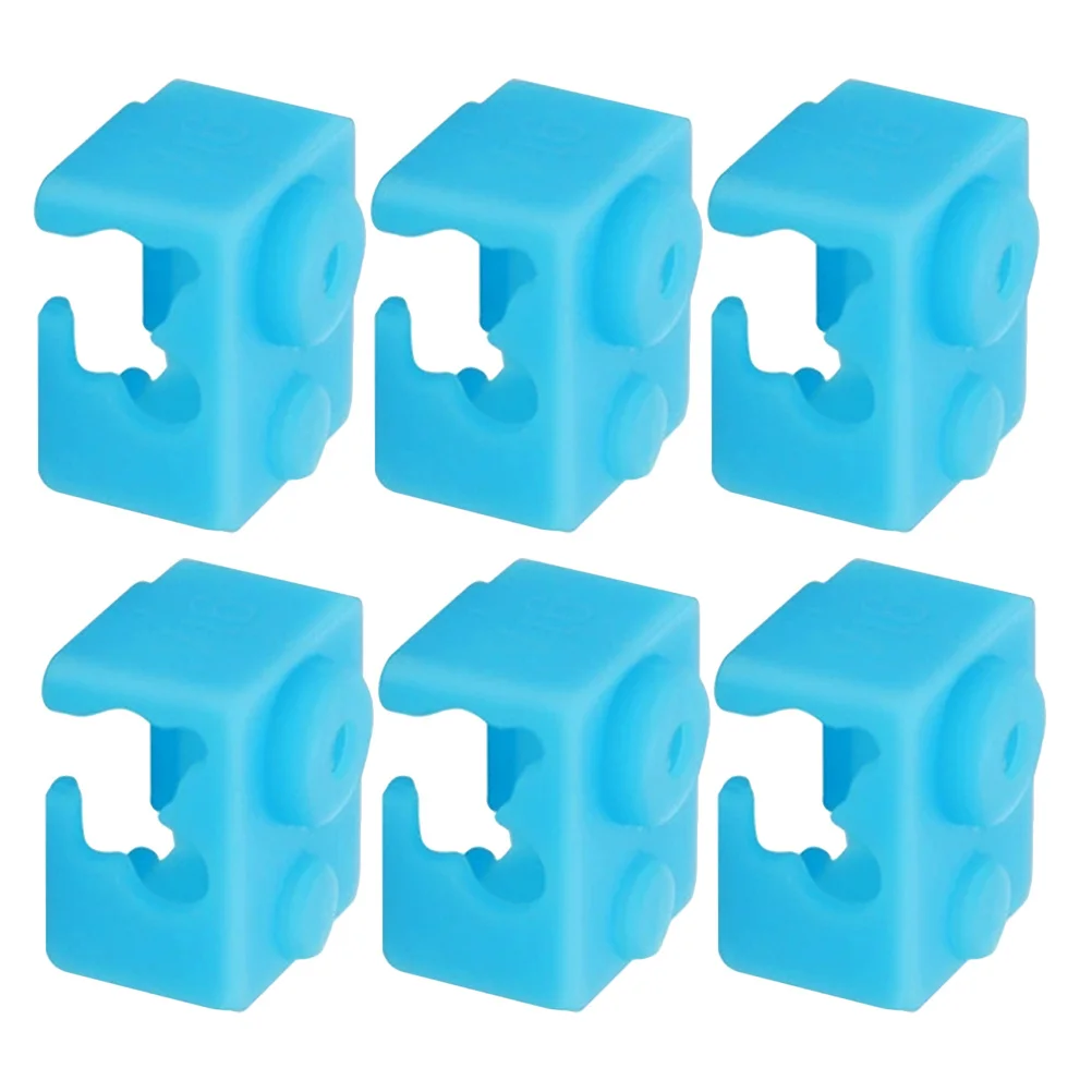 

6 шт., силиконовый нагреватель для 3D-принтера, носки, чехлы для блоков Hotend, детали экструдера, аксессуары, прецизионный силиконовый нагреватель для печати