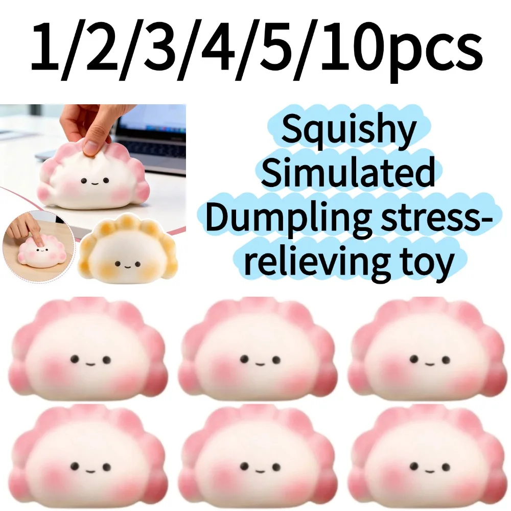 Squishy Simulated Dumpling stress-relieving toy Soft Sensory Fidget Squeeze Toy for Teenager Students Office Worker Party Favor
