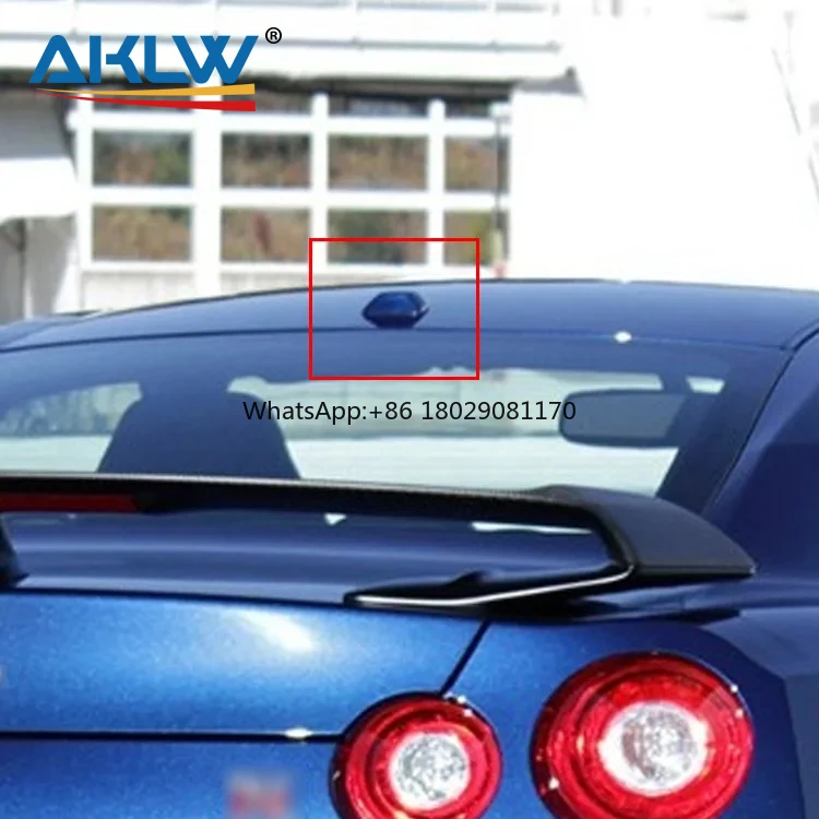 Fit für nissan gtr r35 2008-2016 echtes kohle faser verkleidung zubehör dach hai flossen antenne abdeckung dekorations platte