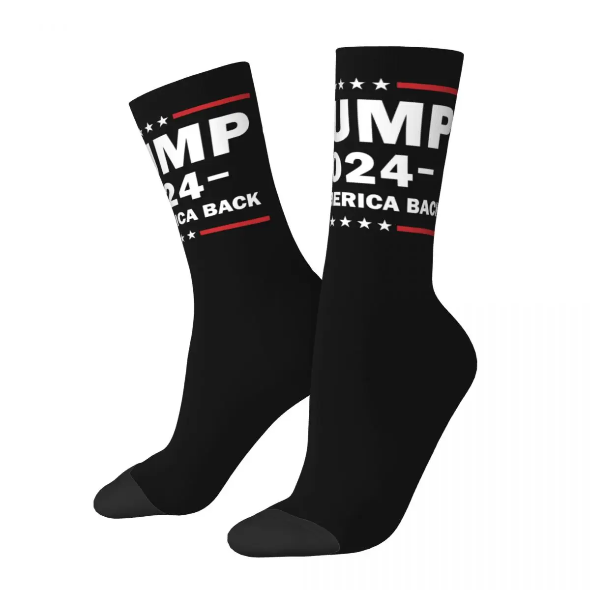 Autumn Winter Fashion Women Men Donald Trump 2024 Shirt Take America Back Socks Non-slip Middle Tube Socks