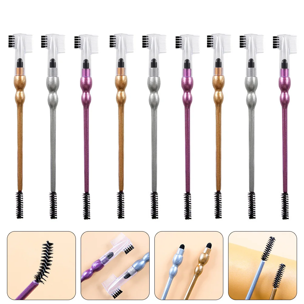 9 قطع من فرشاة رموش الحواجب برأس مزدوج لتصفيف الحواجب وتطبيق ظلال العيون والجمال متعدد الأغراض #1