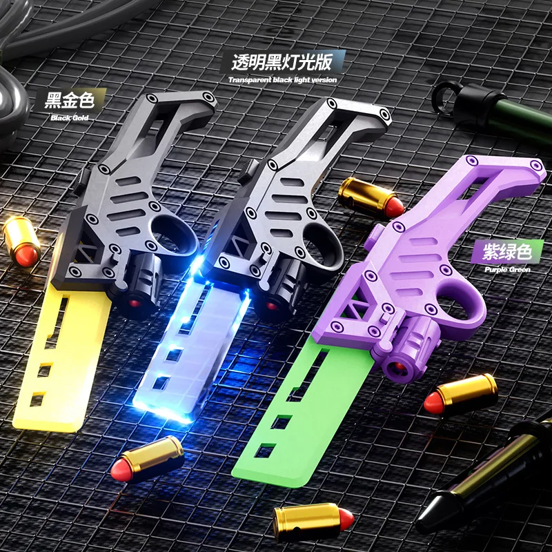 Ejeção faca tática arma punhal um clique para abrir lâmina legal fidget spinner samurai espada coleção antiestresse brinquedos presentes