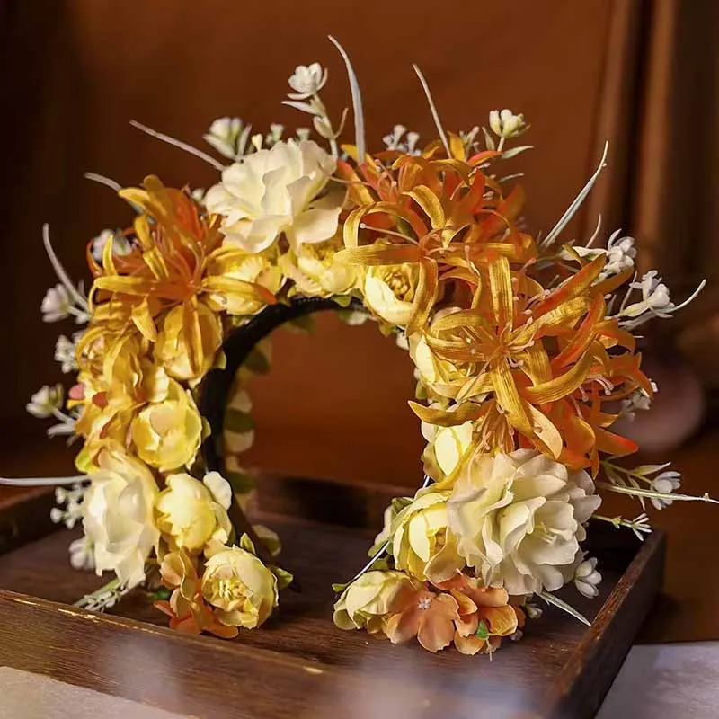 

Flower Crown Garland Hair Accessories Girls Flower Headbands Beach Garlands Wedding Performance Flower Headdress