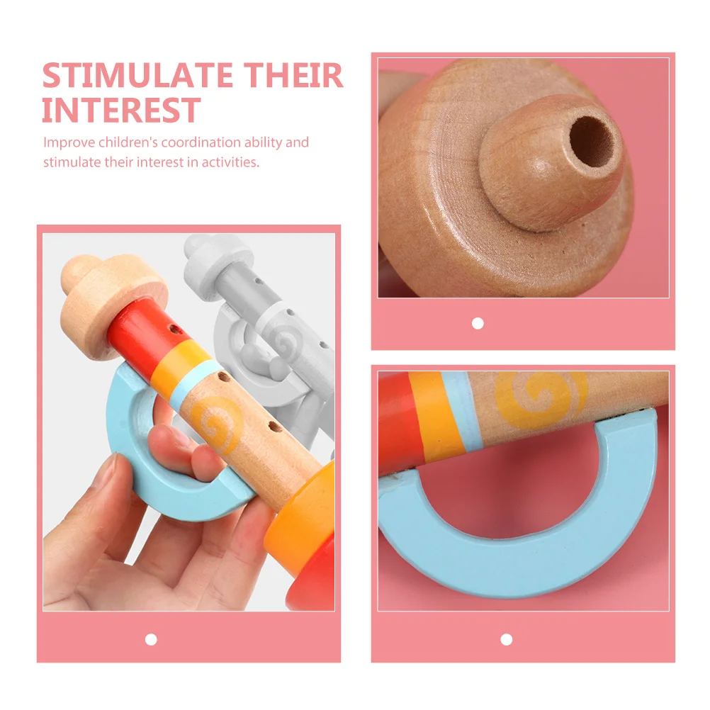 لعبة البوق الخشبي، مادة آمنة متينة، نمط واقعي لتحسين القدرة على التنسيق، دعائم أداء المسرح