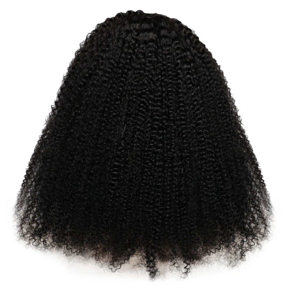 300 الكثافة الأفرو غريب الشعر البشري 13*4 الدانتيل الجبهة باروكة من شعر طبيعي غريب مجعد الباروكات شعر الإنسان الأفرو غريب مجعد شعر بشري أسود #2