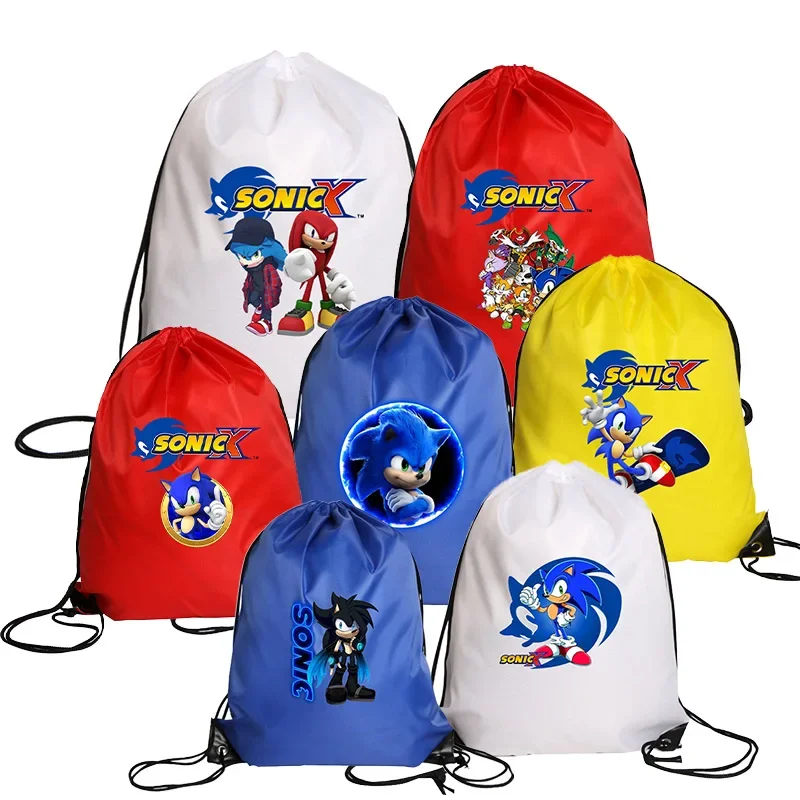 

Sonics Drawstring Waterproof Sport Gym Bag Anime Figure Boy Girl Shopping Bags Swimming Yoga Bags Portable Organize Storage Bags