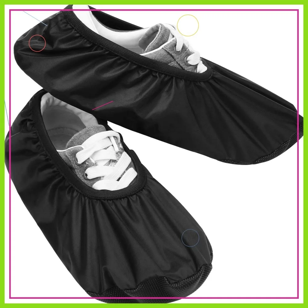 

Bowling Shoe Covers, Waterproof Reusable Anti-Slip Shoe Protectors (Large)