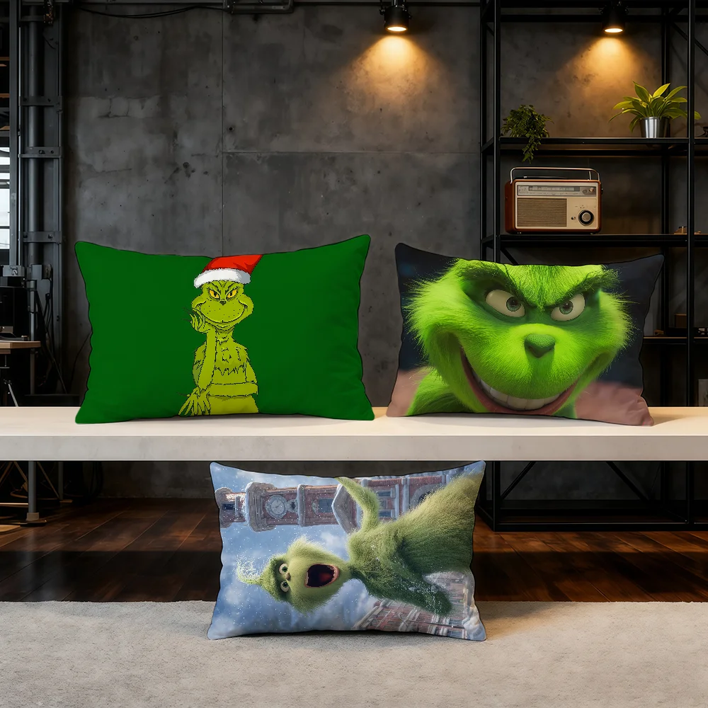 G-GRINCH-ES Classic Movie Cushion Cover Hit Product Home Sofa Living Room Double-Sided Soft Decorative Pillow Cover