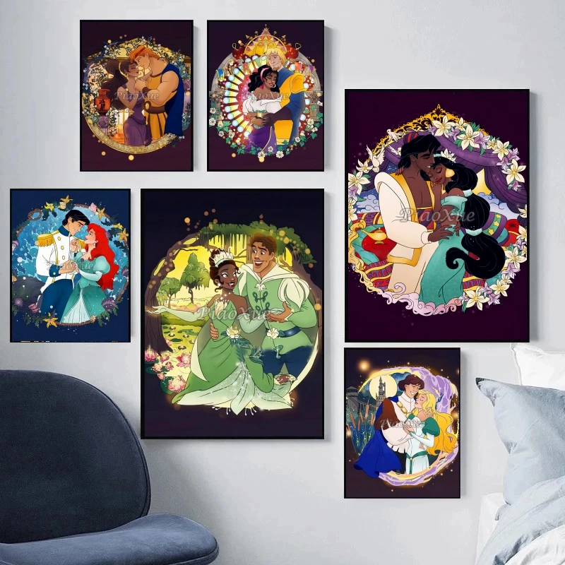 Disney Diamond Painting Cinderella Ariel Princess Embroidery Cross Stitch Jasmine Belle Mosaic Rhinestones Handmade Gift