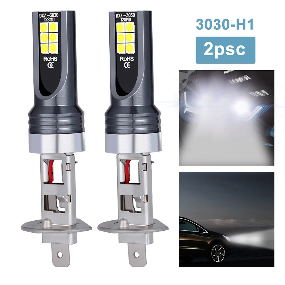 

2PCS H1 LED Headlight Bulb Conversion Kit High Low Beam 100W 6500K Super White High-brightness LED High Power Car Lights