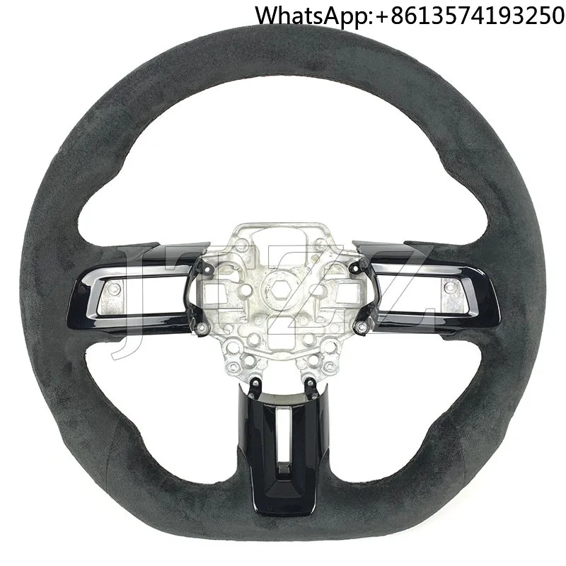 

Leather Carbon Fiber Steering Wheel for Ford Mustang ST RS GT 500 350 Upgraded Sport Steering Wheel Automotive Accessories