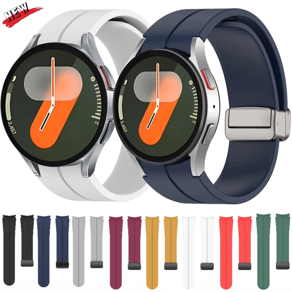 

No Gaps Silicone Band For Samsung Galaxy 7 FE 6 5 4 40mm 44mm Strap for Watch 6/4 classic 47mm 43mm 46mm 42mm/5pro 45mm Bracelet