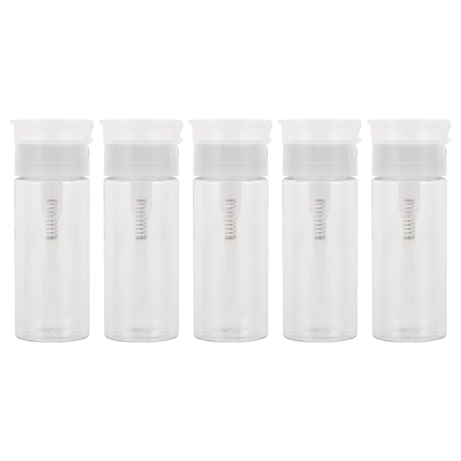 

5 Pcs Empty Bottle of Nail Wash Refillable Container Press Bottles Polish Remover Dispenser Travel Tool Press-type