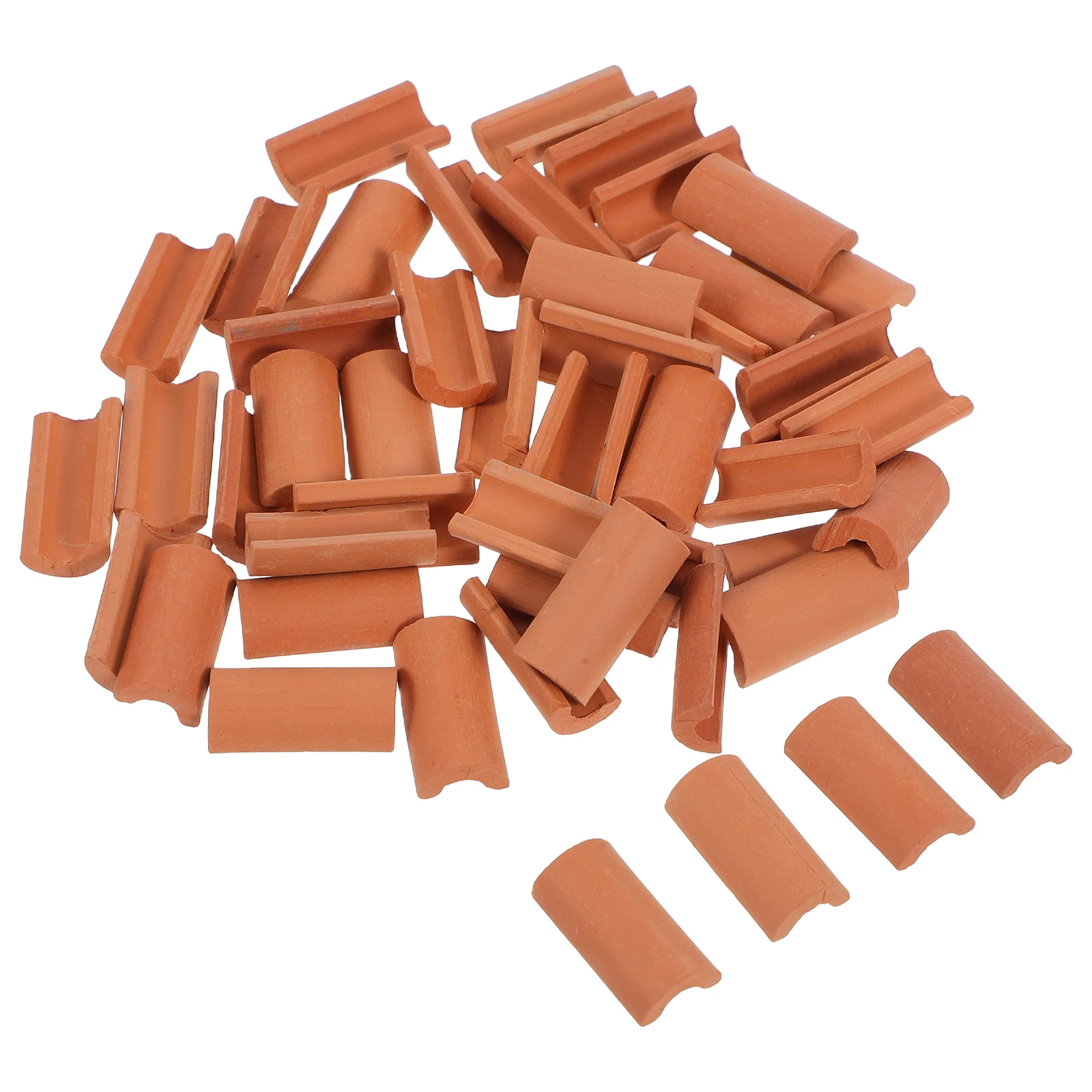 

50pcs Micro Landscape Decoration Realistic Miniature Brick Garden Diorama Dollhouse Tiles Landscaping Supplies Building Model