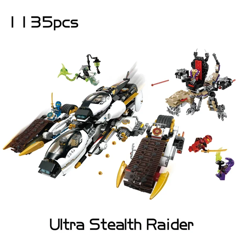 Ninja Series 4in1 Ultra Stealth Raider Chariot Building Blocks Snake Figures Dolls Compatible 70595 Bricks Toys For Boy Gifts