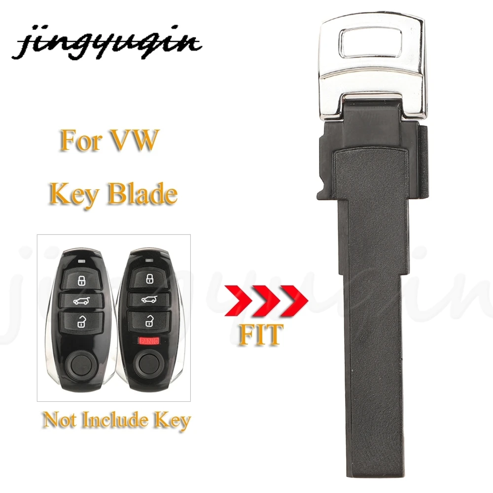 jingyuqin 10X Uncut Smart Card Key Blade For VW Volkswagen Touareg 2010 2013 2014 2015 2016 2017 2018 Remote Auto Car Key Blank