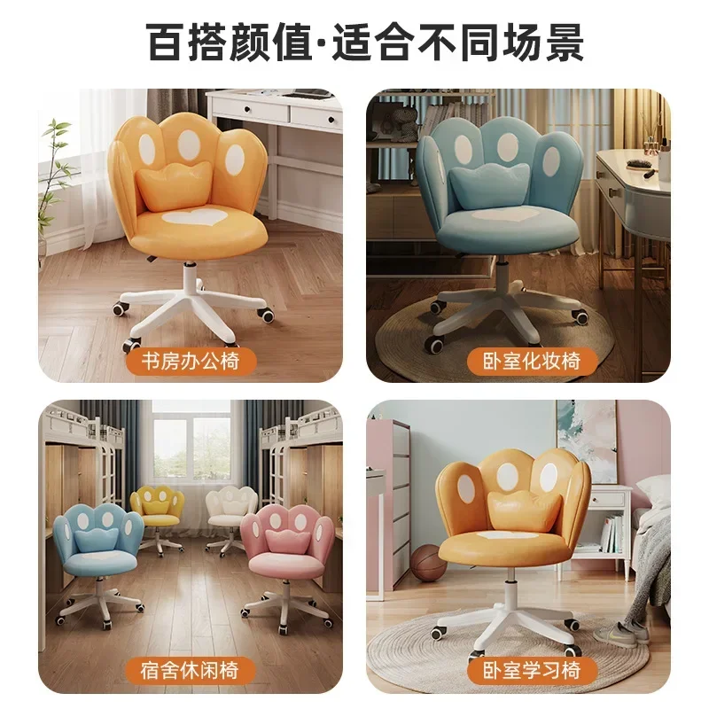 Living room chair Modern velvet dining chairs Ergonomic Design pink makeup stool with backrest home furniture leisure small sofa