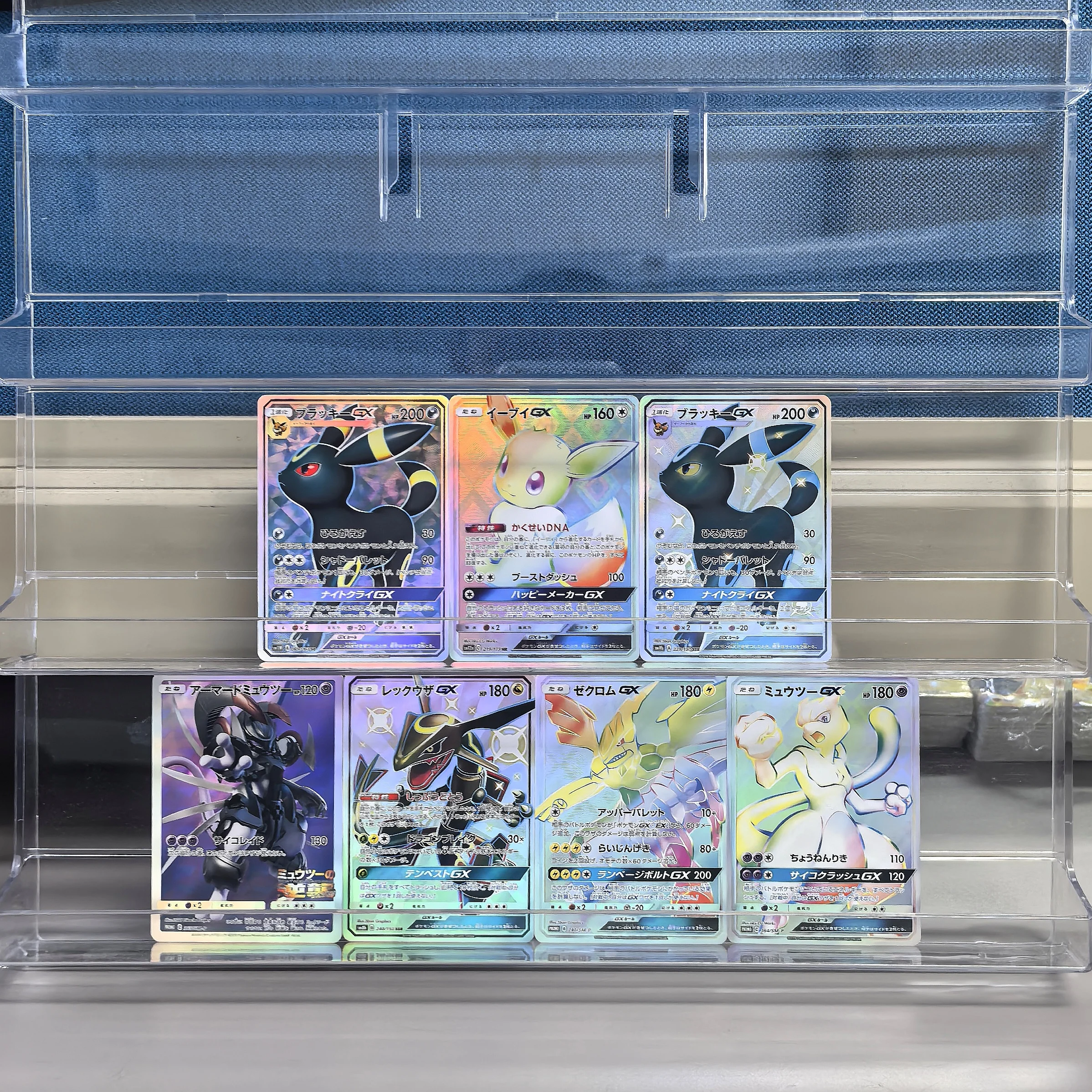 cartoes-de-colecao-pokemon-japones-7-pecas-mewtwo-zekrom-eevee-umbreon-rayquaza-gx-jogo-classico-cartas-de-anime-brinquedos