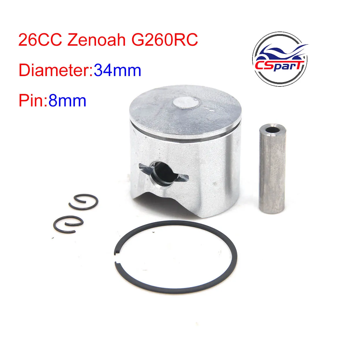 34mm 8mm 26CC Piston Ring Kit for Zenoah G260RC CY HPI Rovan Baja 5b SS 5T / FG / Losi 5ive-T RC Car Parts