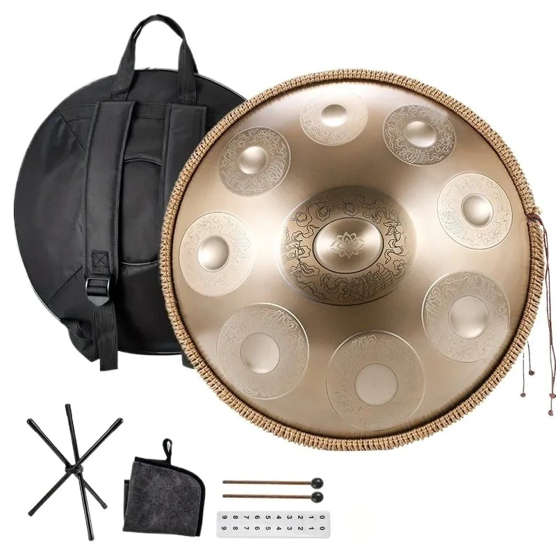 18 Inches Stainless Steel HandPan G Key Dance Accompaniment 432Hz Professional Handpan 9 Tones Musical Instruments Percussion