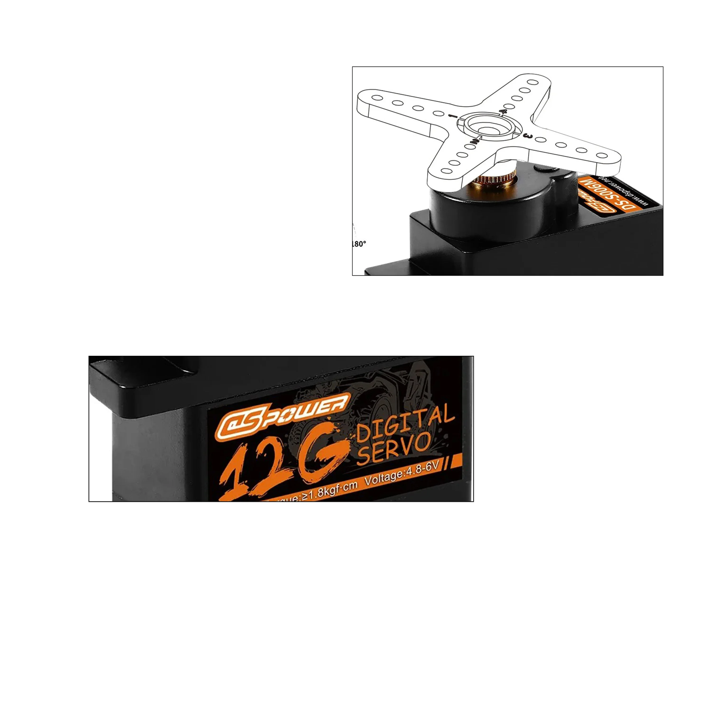 DSPOWER 12G Digital Servo Metal Gear for 1/24 RC Plane Fixed-wing Helicopter Car Crawler Boat Model Toy Part SCX24 WLtoys Axial