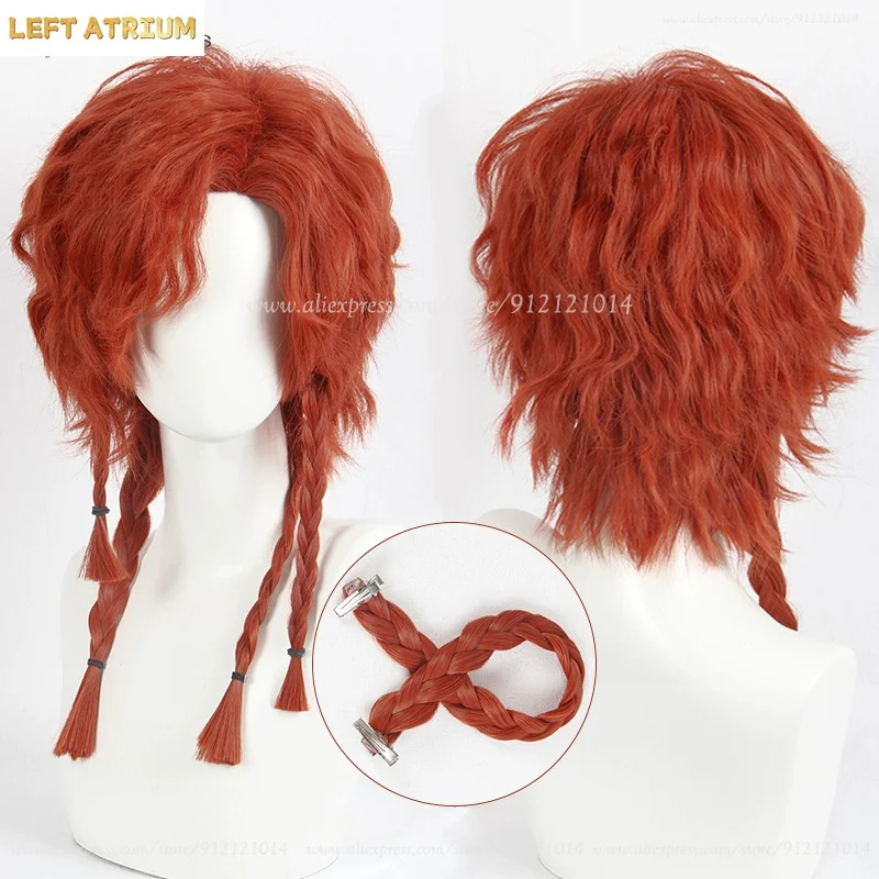 

Archer Cosplay Wig Brynhildr Vilulf 35cm Orange Red Wig Heat Resistant Synthetic Hair Halloween Unisex Cosplay Anime Cosplay Wig