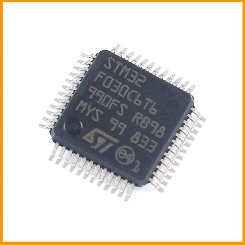 10Pcs/Lot  New Original STM32F030C6T6 STM32F030   Microcontroller IC 32-Bit Single-Core 48MHz 32KB (32K x 8) FLASH 48-LQFP (7x7)