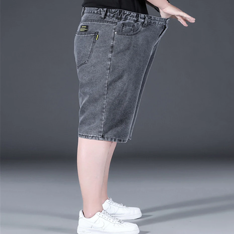 Plus Szie 48 Denim Shorts Men Summer Jeans Shorts Baggy Cargo Shorts Fashion Streetwear Short Pants Male Big Size