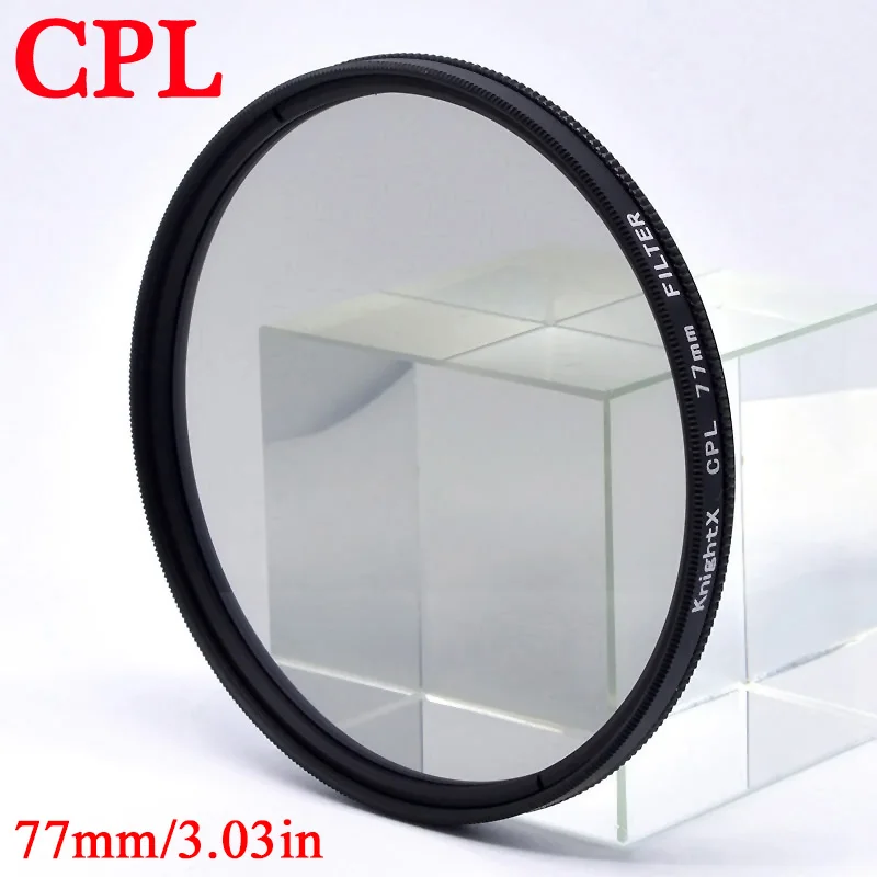 KnightX CPL フィルター円偏光 49 52 55 58 62 67 ミリメートル 77 ミリメートルフィルターソニー a6400 カメラ accessoires
