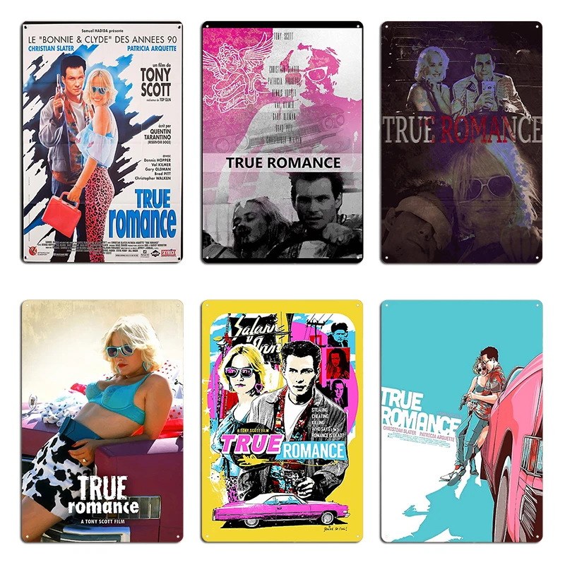 True Romance Banksy style art Movie Metal Plaque Poster Create Poster Garage Plaques Design Custom Tin Sign Poster