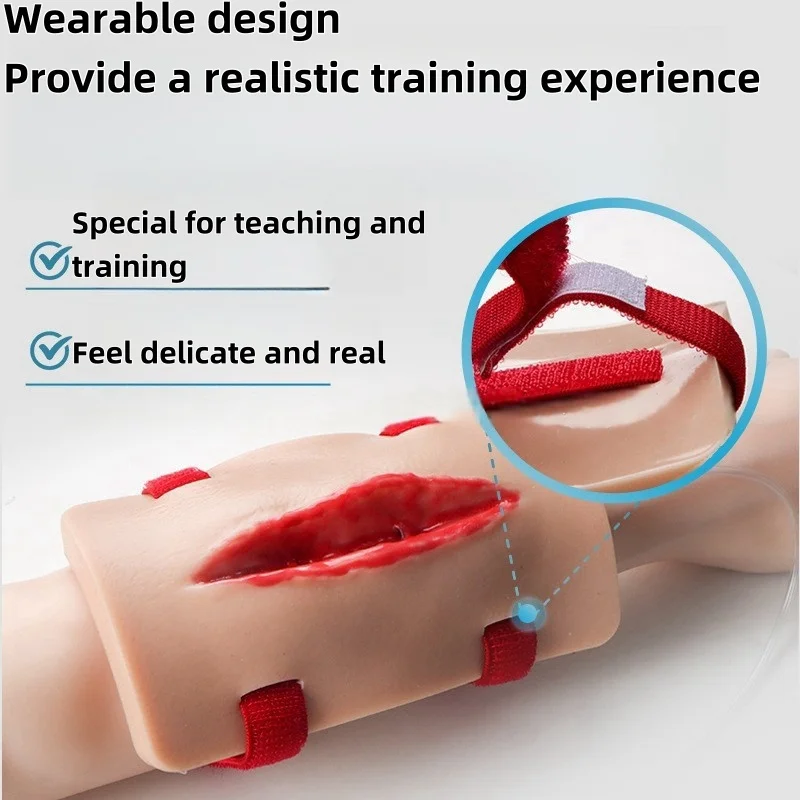 PVC Trauma Simulated Wound Practice Module for Nurse Training & Schools Featuring Hemostasis & First-Aid Practice Manikins