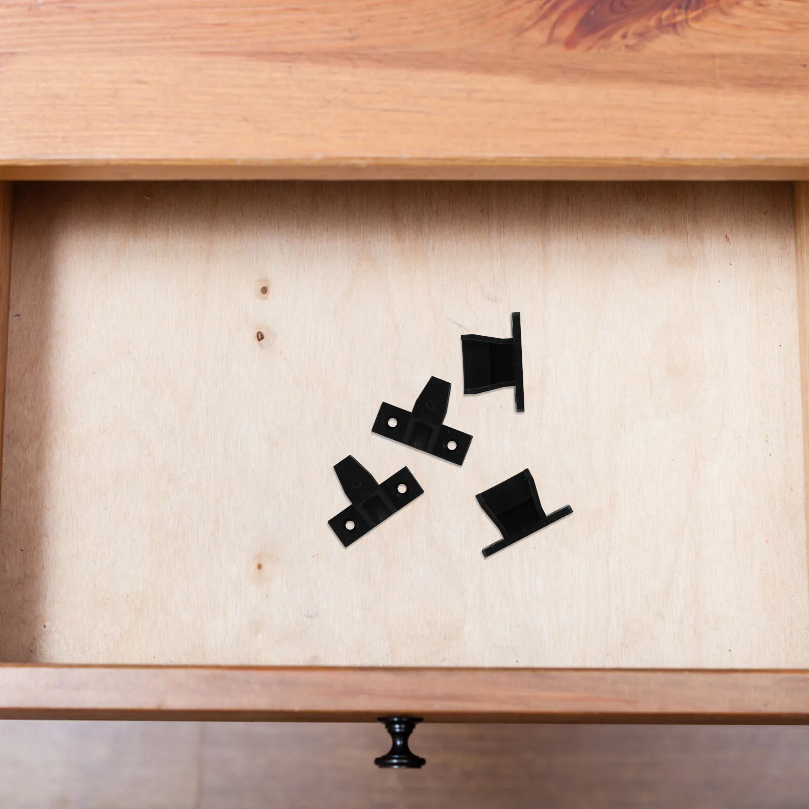 

10Sets Sliding Drawer Guide Clamps Strong Cabinet Stopper Hardware for Wardrobe Furniture Assembly Drawer Repair Kit