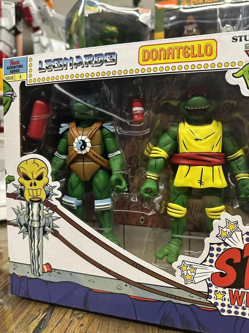 오리지널 Neca Tmnt 어드벤처 그루터기 레슬링 레오나르도 라파엘 도나텔로 미켈란젤로 액션 피규어 컬렉션, 애니메이션 모델 장난감