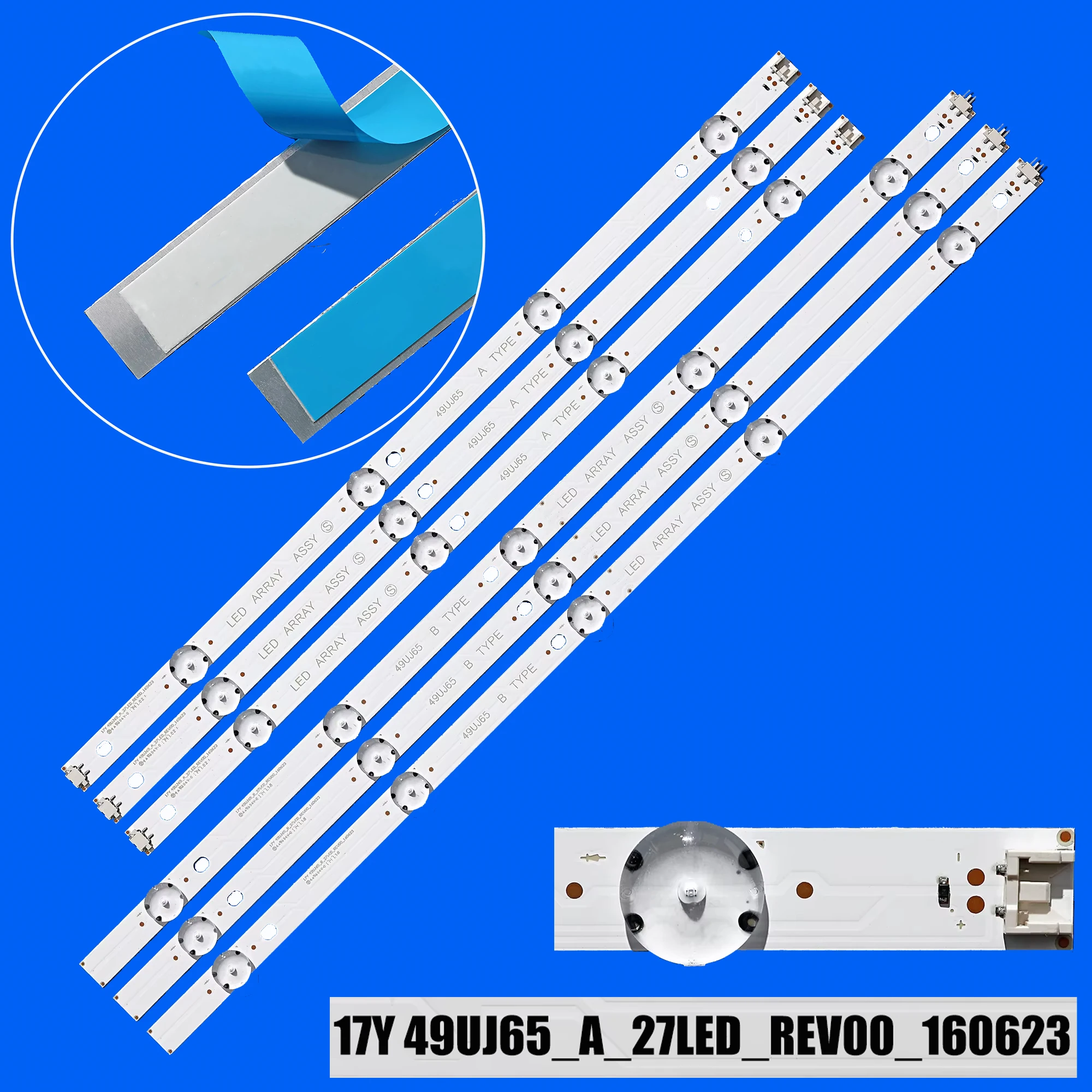 

Светодиодная подсветка для 49UJ654T 49UJ635 49UJ6560 49UJ651 49UJ650 49UJ701 49LJ614 49UJ722 49UJ6500 HC490DGG-ABSR2-A14X 49UJ65