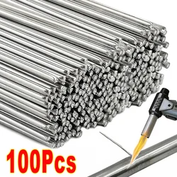 Alumínio Universal Prata Soldadura Rod, Cored Fio, Baixa Temperatura, Fácil Derreter, Solda Sem Necessidade, Pó Weld Bar, 100 Pcs, 10Pcs