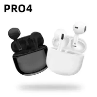 Pro4 TWS Bluetooth Earphone,9D Stereo Wireless In-Ear HiFi Headset with Microphone for Xiaomi, iPhone -Ideal for Calls and Music