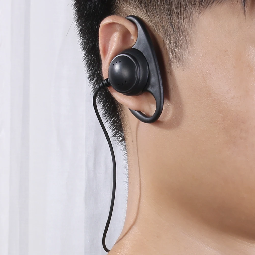 

2-контактная D-образная гарнитура-клипса с микрофоном для рации Baofeng