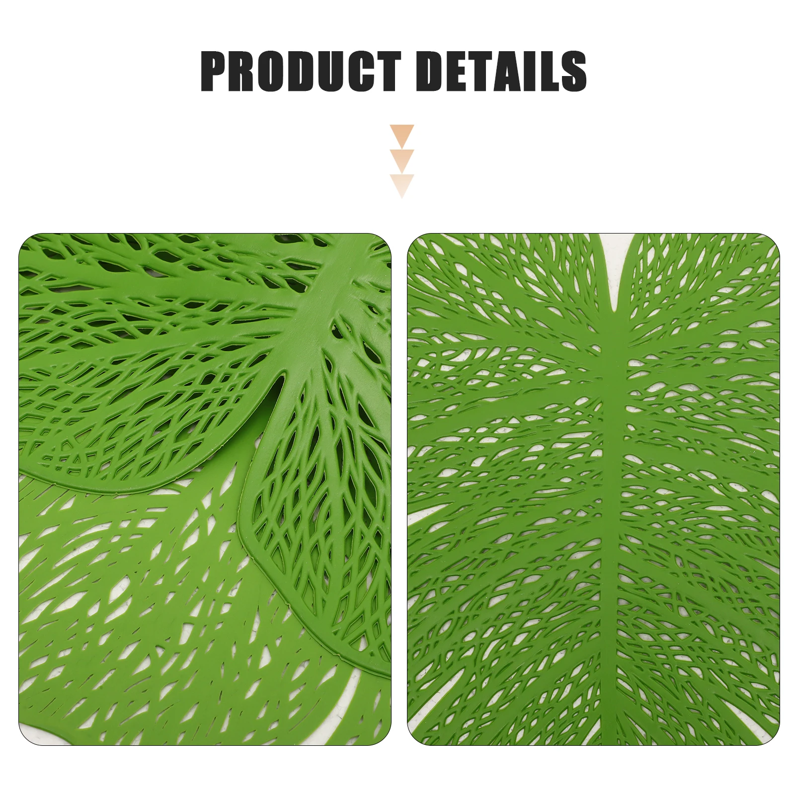 

PVC Waterproof Oilproof Dining Table Mats Placemats for Home Restaurant Hotel Monstera Leaf Shaped Table Pads Protect Tables