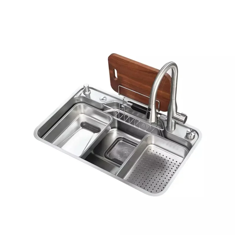 

Stainless steel sink large single sink household kitchen vegetable basin integrated dishwasher