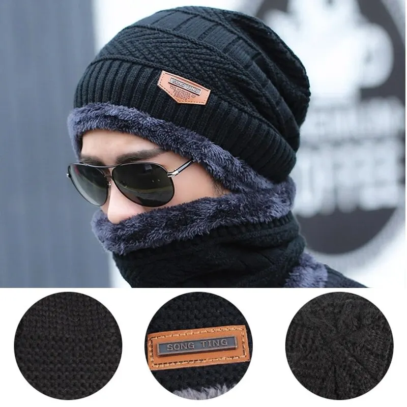 Winter Hat Skullies Beanies Hats Winter Beanies For Men Women Wool Scarf Caps Balaclava Mask Gorras Bonnet Knitted Hat