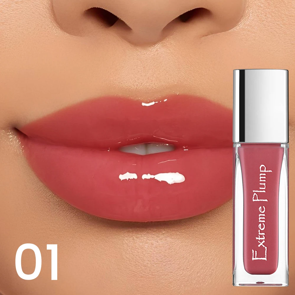 Waterproof Lip Gloss - Hydrating Mirror Finish, Sweat-Proof, Ideal for Daily Use & Holiday Gifts.