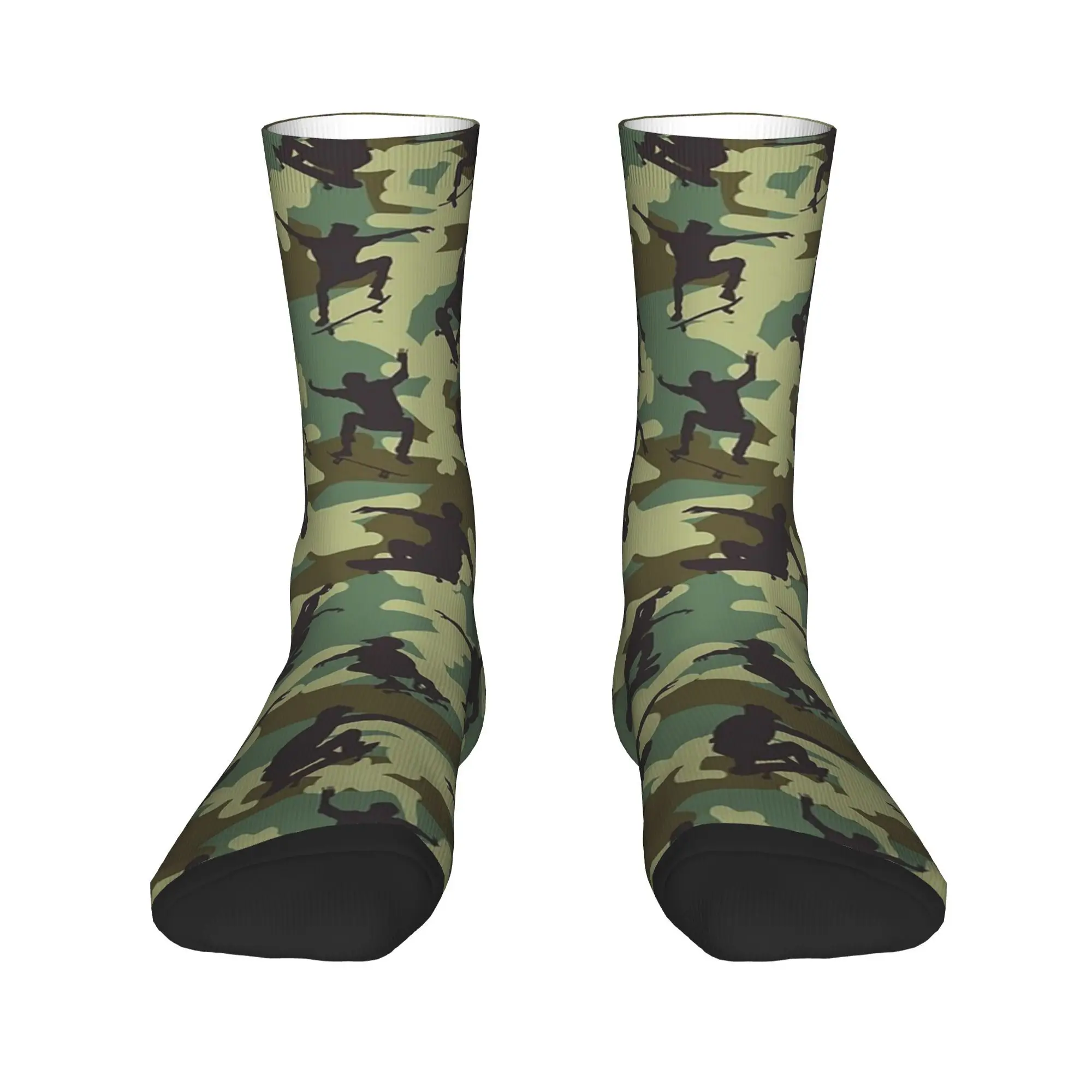 

Спортивные носки Skater Camo WOODLAND, чулки высокого качества в стиле Харадзюку, всесезонные длинные носки, аксессуары для подарков унисекс