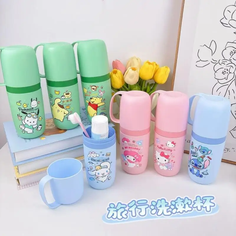 

Sanrio Hello Kitty Kuromi удобная портативная дорожная чашка для зубной щетки Cinnamoroll Melody пылезащитная коробка для хранения подарки на день рождения