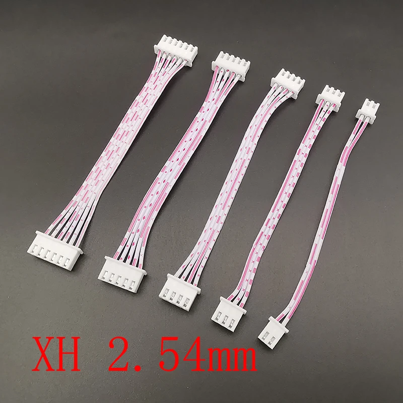 10Pcs/lot Micro JST XH2.54 XH 2.54mm Pitch 2/3/4/5/6 Pin Female to Female Connector With 26AWG Red White Wire Cable 10/20/30CM