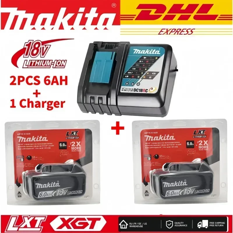 

New Upgraded Makita 18v Battery 6.0Ah Li-ion Rechargeable Battery BL1840 BL1850 BL1830 BL1860B LXT 400 for Makita Power Tools